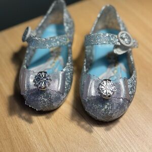 Mini Melissa “Elsa” Sparkly Kids Mary Jane Shoes with Bow